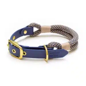 Collier Minuit en corde et biothane