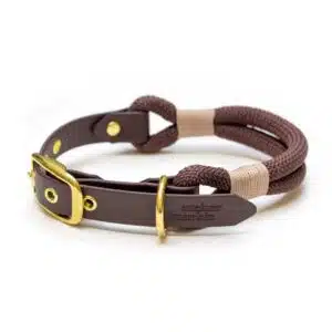 Collier Chocolat en corde et biothane